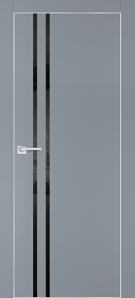 Межкомнатная дверь PX-11  AL кромка с 4-х ст. Серый матовый