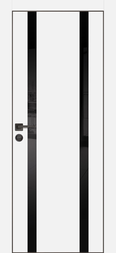 Межкомнатная дверь PX-9  AL кромка с 4-х ст. Белый матовый