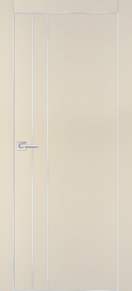 Межкомнатная дверь PX-14  AL кромка с 4-х ст. Бежевый матовый