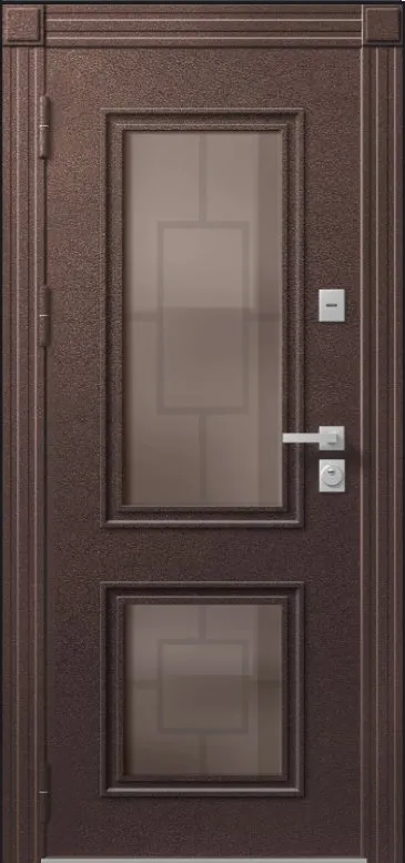 Товар Дверь Термо Premium 1 Шоколадный Муар - Кашемир Белый DIS007382